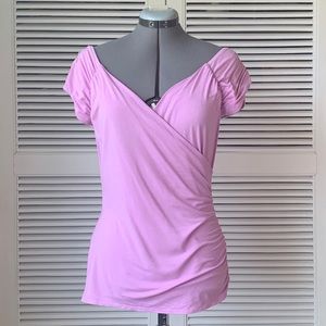 WHBM Short Sleeve Reversible Tee, Lavender…